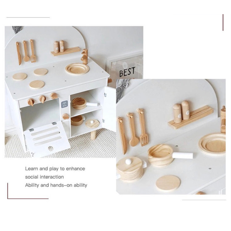 Đồ chơi gỗ - Bếp nấu ăn phong cách Nhật cao 78 cm