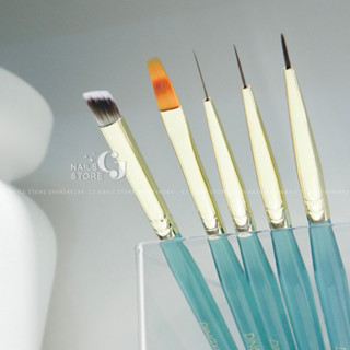Bút cọ vẽ cọ nét dặm ombre cọ loang ombre trang trí móng tay Dingxi cán Acrylic xanh sang trọng