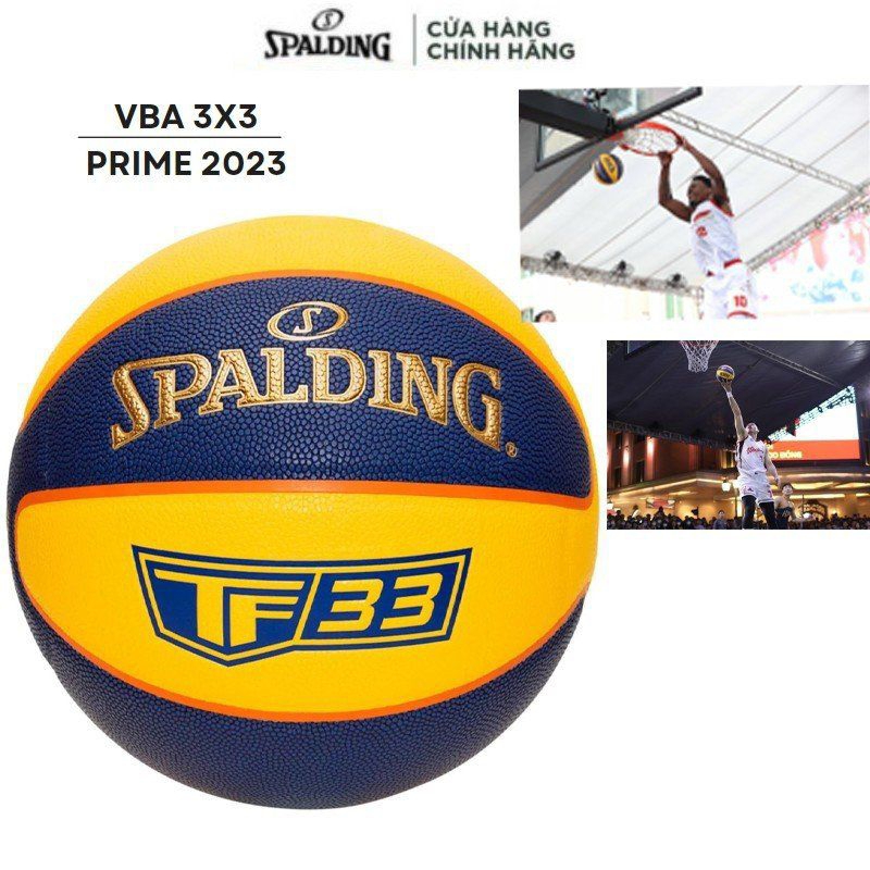 Quả bóng Rổ Da Spalding TF 33- Indoor/ outdoor/ Bóng rổ thì đấu chuyên nghiệp ( tặng kim và túi lưới đựng bóng)- Size 6