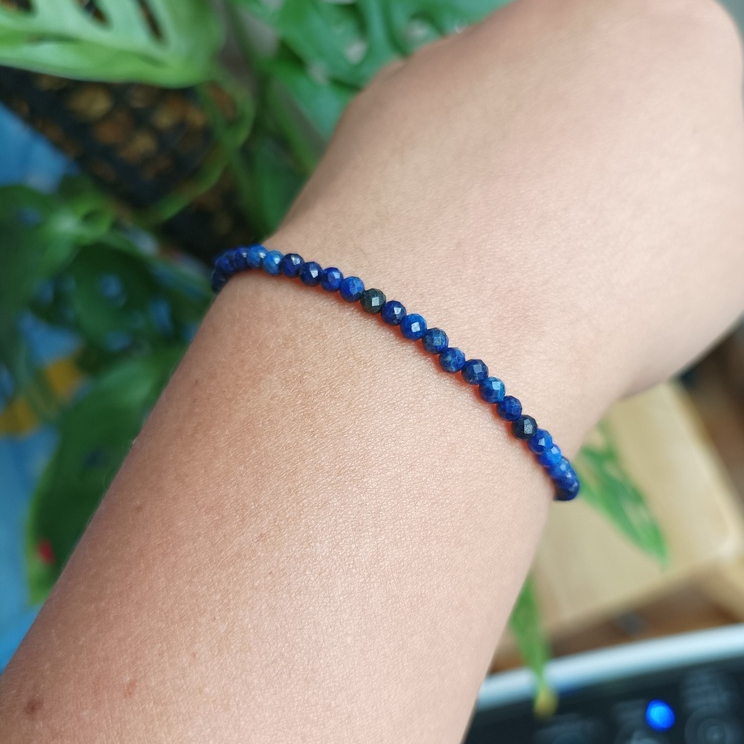 Vòng Tay Lapis Lazuli 3mm Cắt Giác