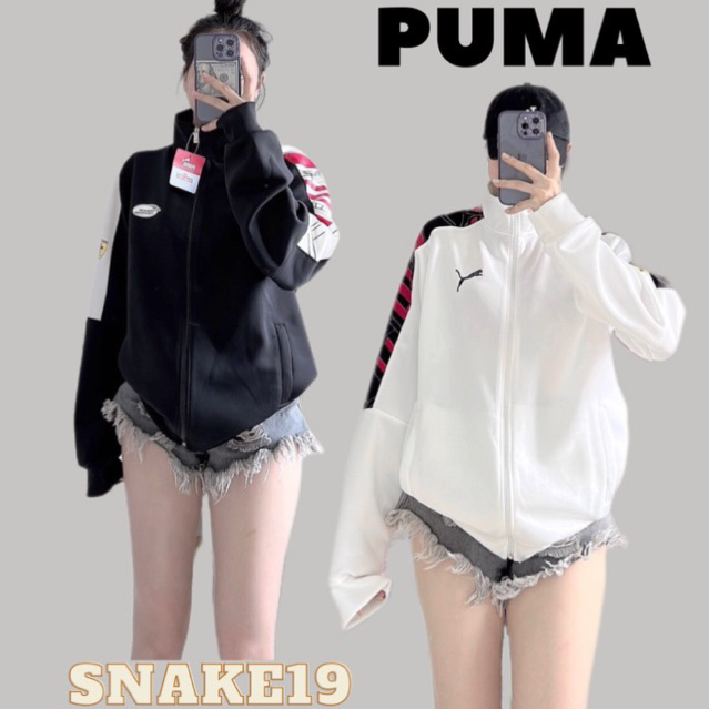 (CHÍNH CHỦ ) Áo khoác thể thao Thun Lạnh UMI PUMA hoạ tiết chữ đỏ viền tay form rộng nam nữ, chất umi loại 1 (RP008)
