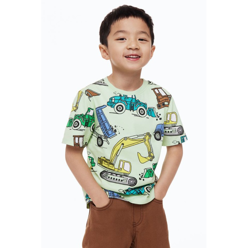 Áo phông cộc tay bé lớn HM auth 18m-10y