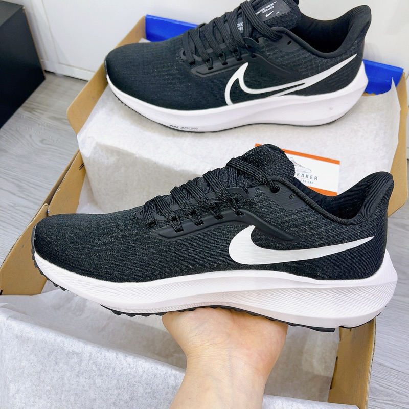 Giày chạy bộ nam nữ, N  Zoom Pegasus 39, Giày Running Trắng Đen