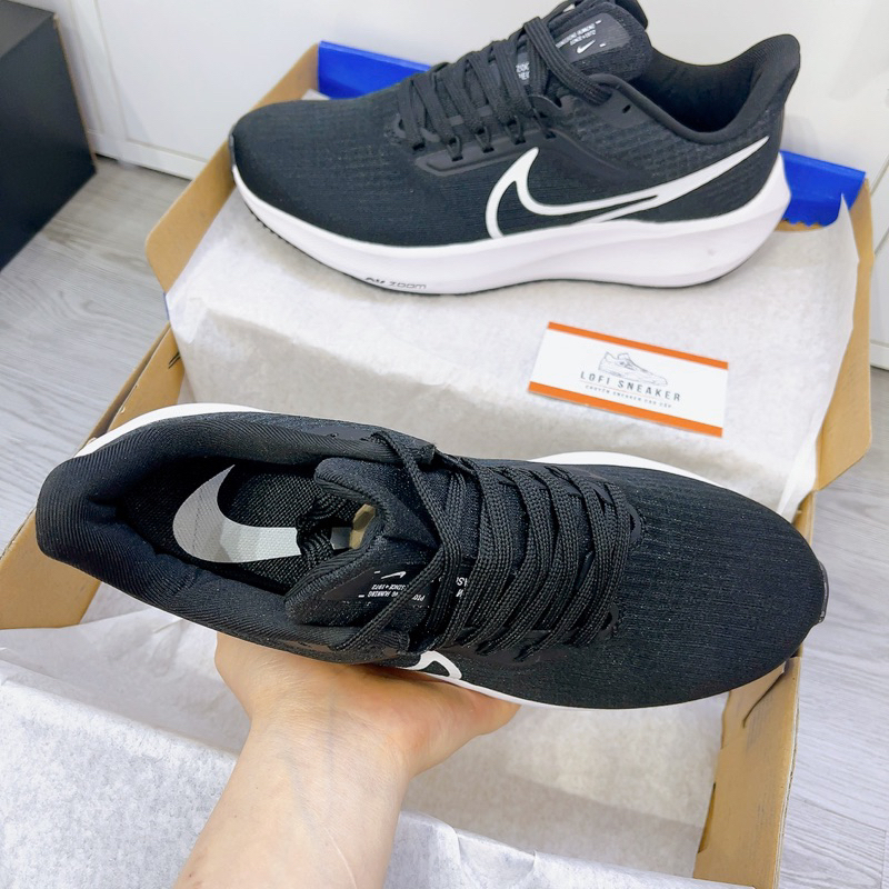 Giày chạy bộ nam nữ, N  Zoom Pegasus 39, Giày Running Trắng Đen
