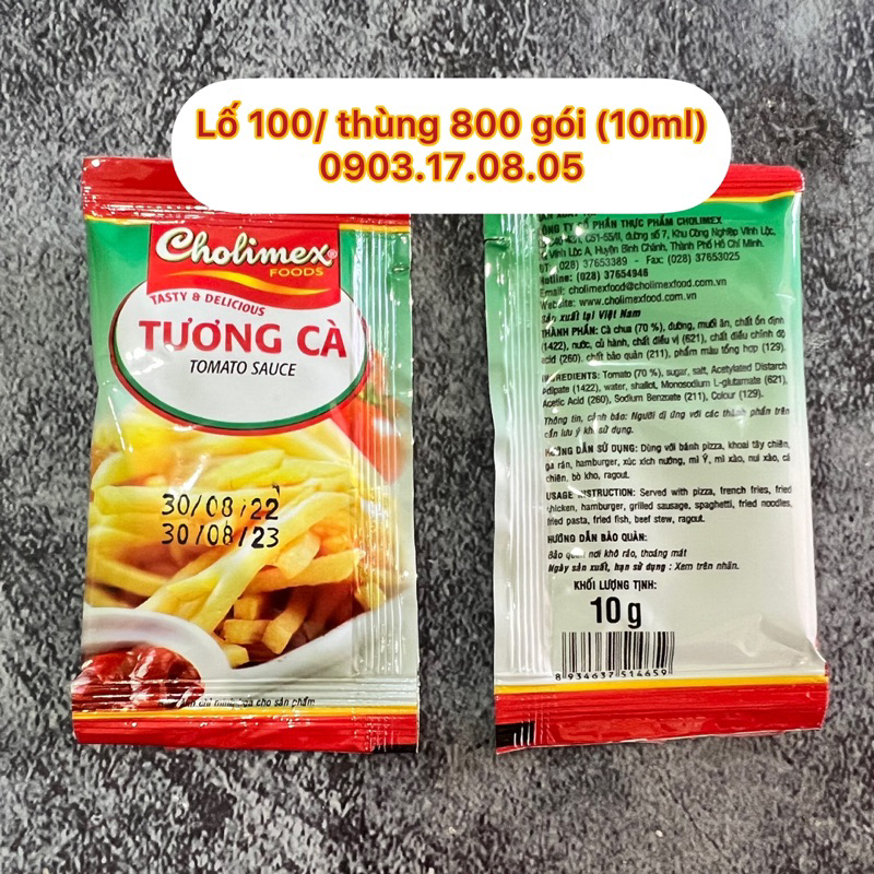 Set du lịch 30 gói 10 tương ớt - 10 tương cà - 10 nước tương