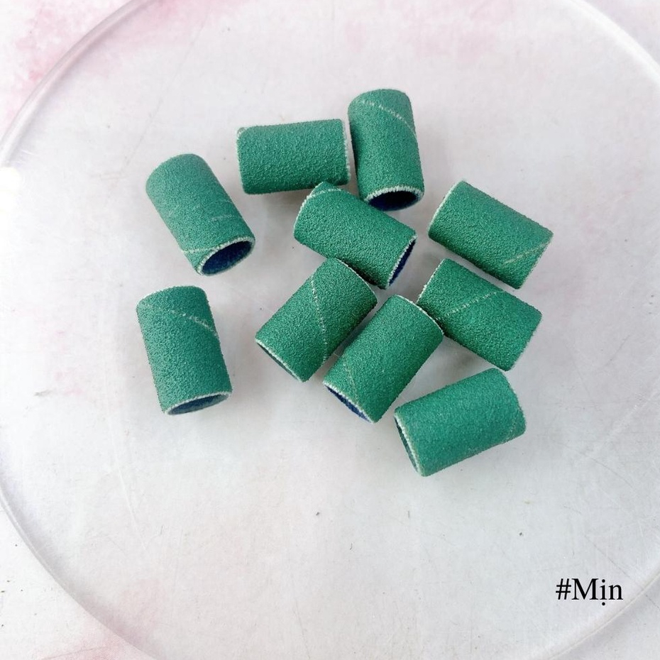 Hộp 100 Đầu Mài Giấy Nhám Mài Móng Tay Màu Nâu Xám Xanh Mịn Nhám Nhiều Loại