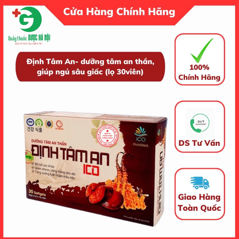 (Mua 1 tặng 10 cái khẩu trang 5d) (( CHÍNH HÃNG ))ĐỊNH TÂM AN giúp cải thiện giấc ngủ