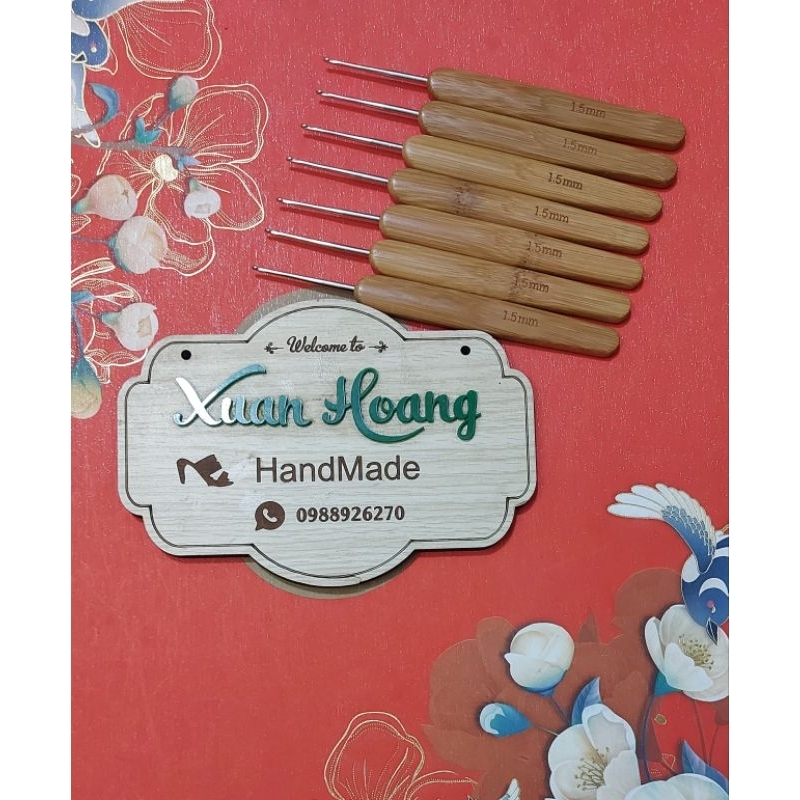 kim cán gỗ dùng móc len sợi có 3sz 1.5-1.75&2.mm