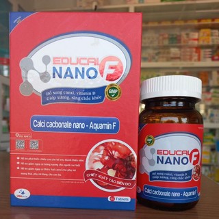 Viên uống canxi EDUCAL NANO F giúp bổ sung canxi, vitamin D giúp xương răng chắc khỏe.