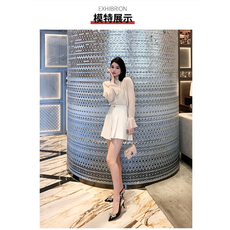 Giày 6cm dây nơ đá hạt 2 tầng RH-616