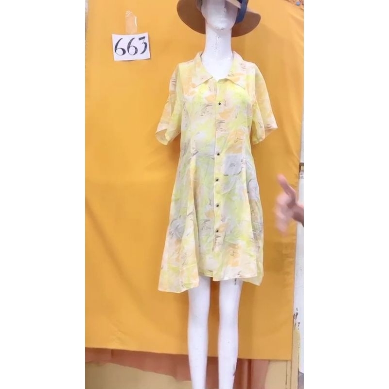 đầm sơmi voan size M/L. S663