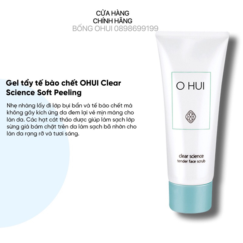 Tẩy Da Chết OHUI CLEAR SCIENCE SOFT PEELING