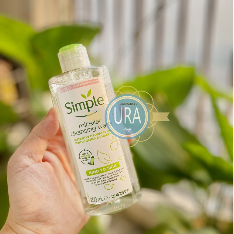 Tẩy trang không cồn cho da nhạy cảm Simple Micellar Cleansing Water