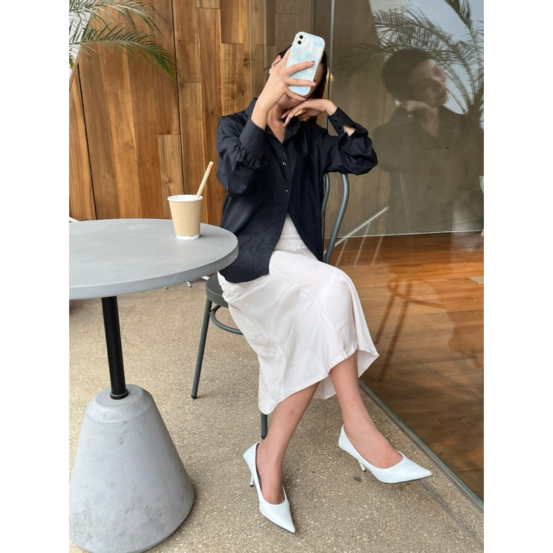 Chân váy lụa ngọc trai Lisa