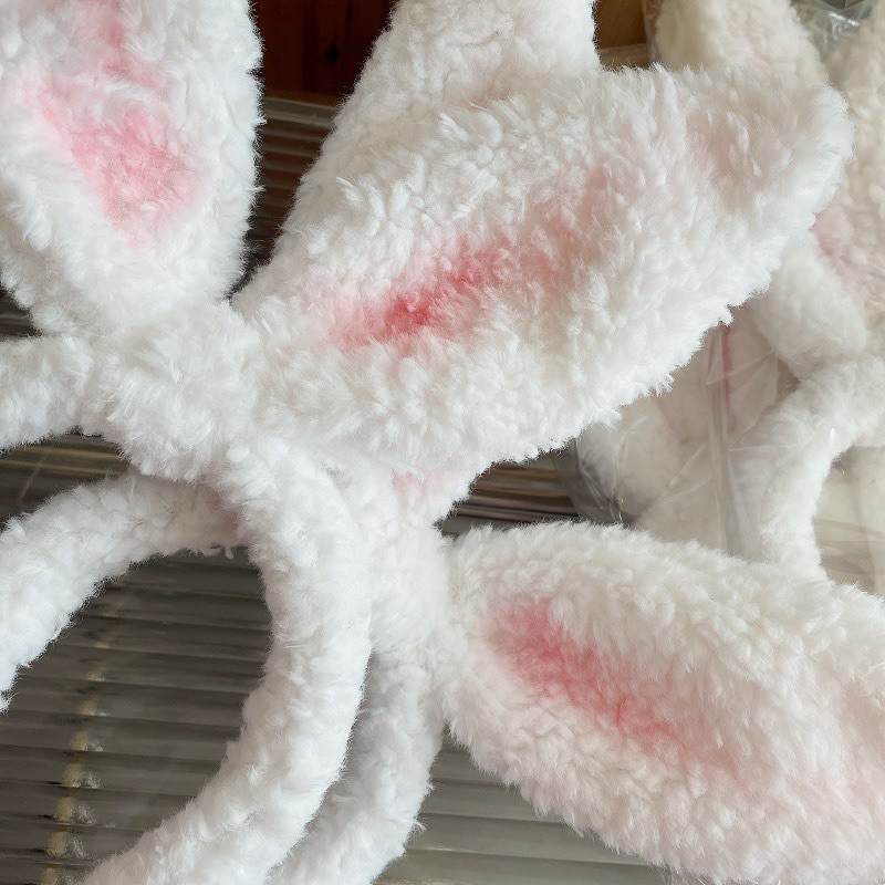 CC108 Cài tóc nữ băng đô bờm tóc thỏ lông xù dễ thương