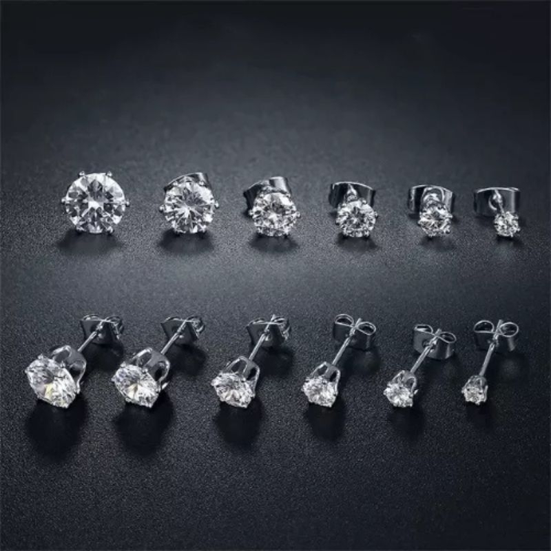 KHUYÊN NỤ ĐÁ UNISEX nam nữ đều đeo được