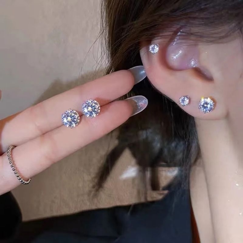 KHUYÊN NỤ ĐÁ UNISEX nam nữ đều đeo được