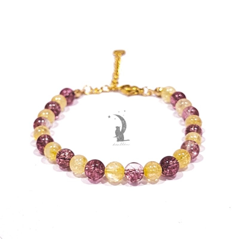 Vòng tay đá phong thủy đá tròn thu hút Tài lộc - Tình Duyên - Thành Công