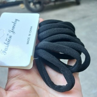 Túi 10 dây cột tóc mịn đẹp màu đen (cở nhỏ 4cm,bản 0.6cm)