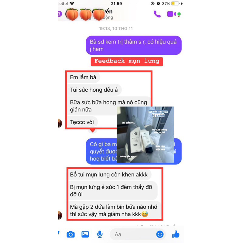 KEM BE CHARM XOÁ THÂM VÒNG 3