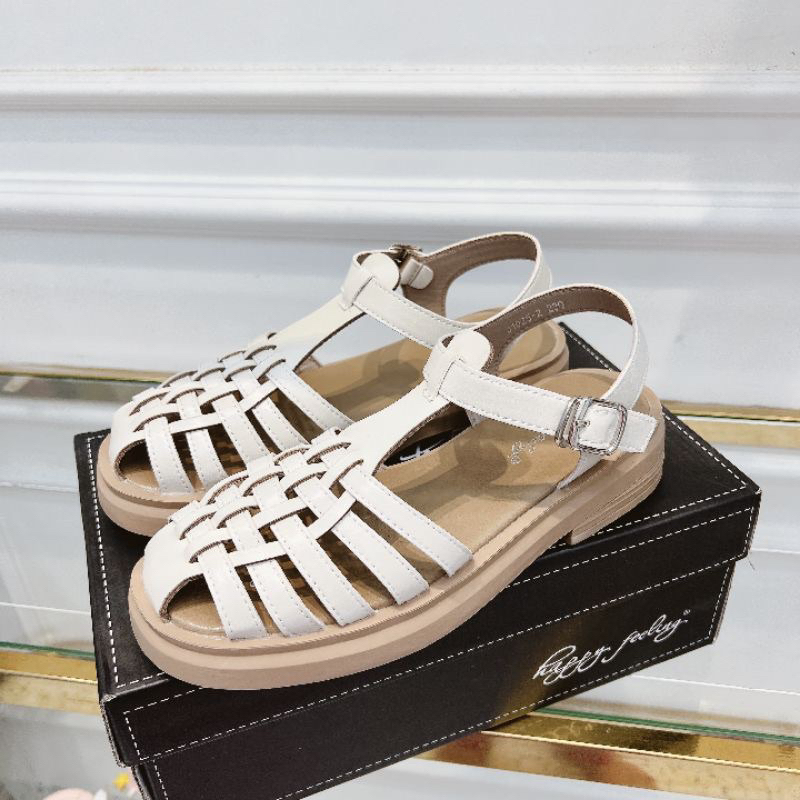 Dép sandal rọ dây da đang chéo hàng quảng châu cao cấp fullbox
