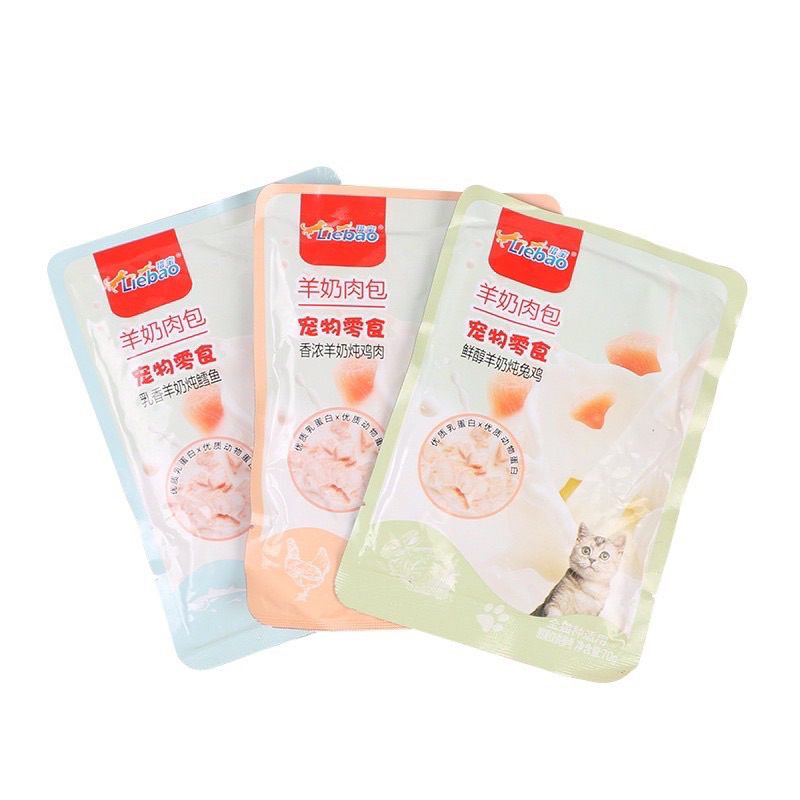 Pate NĐT Liebao sữa dê rẻ cho mèo 70g