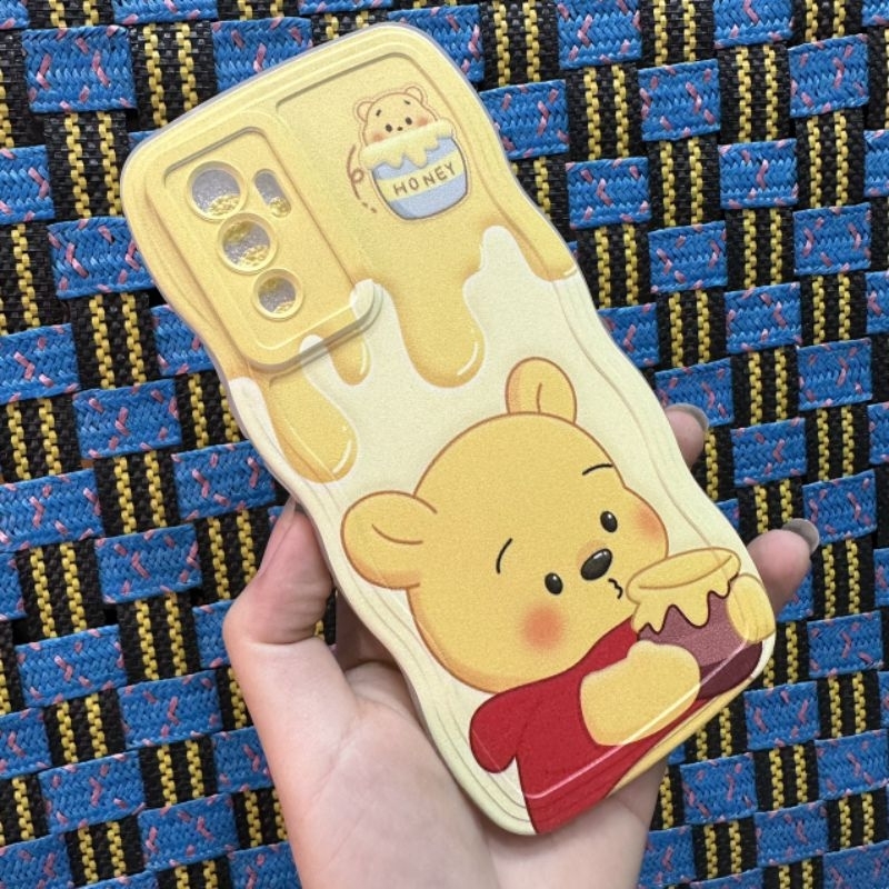 Case ốp lưng Vivo V23E dẻo hình gấu dâu gấu pooh siêu dễ thương viền lượn sóng bảo vệ camera