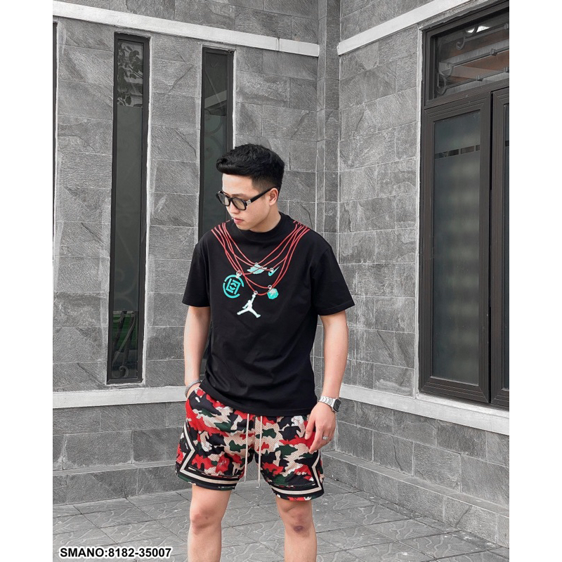 Bộ đùi nam hoạ tiết quần loang hot hit