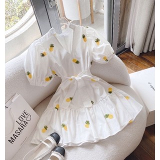 Đầm hoa thêu babydoll