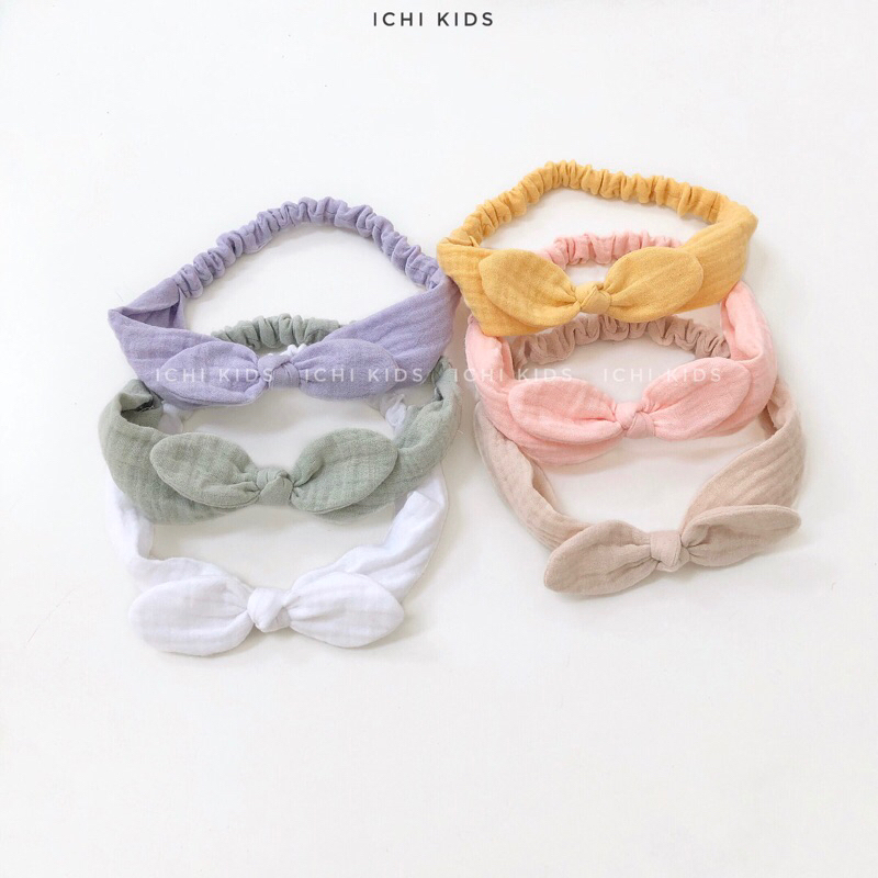 Băng đô muslin dễ thương cho bé gái 0-4y