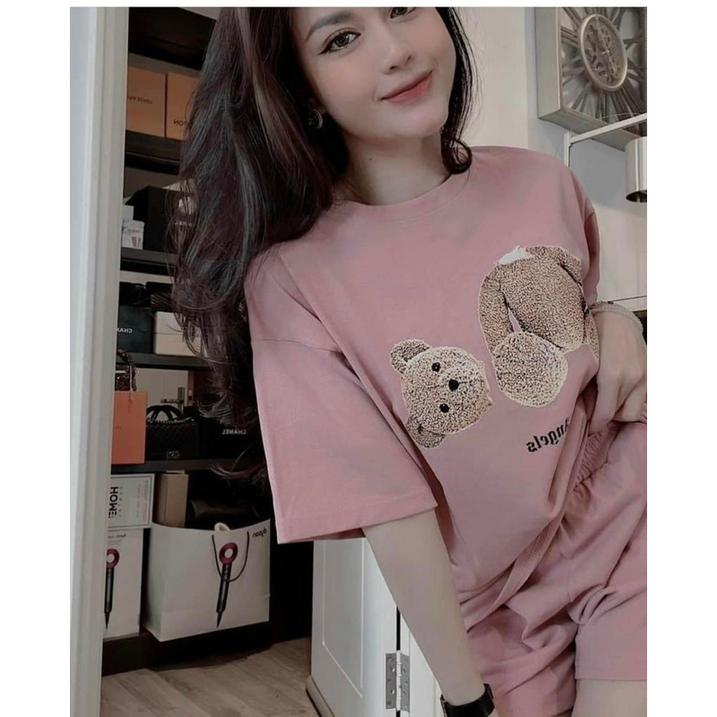 SET BỘ THỂ THAO IN GẤU HỒNG