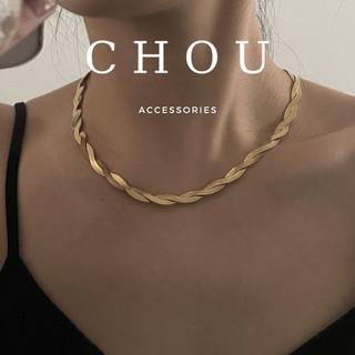 Dây chuyền titan, vòng cổ titan xoắn 2 lớp | chou accessories |