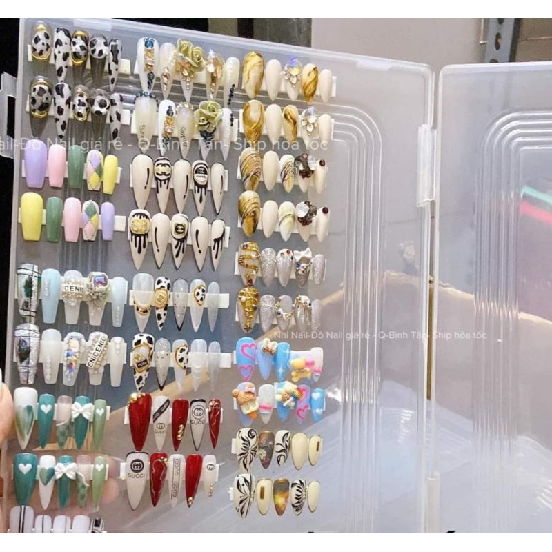 Hộp Nhựa Đựng Mẫu Móng, nail A4