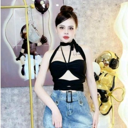 Áo porip phối dây sexy girl kiểu hấp dẫn