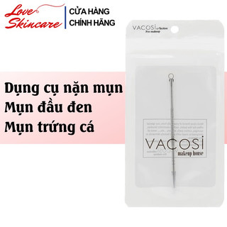 Dụng Cụ Nặn Mụn 2 Đầu Vacosi Acne Tool NM01 dành cho mụn đầu đen, mụn trứng cá, mụn nhỏ có đầu nhân cứng LOVESKINCARE VN
