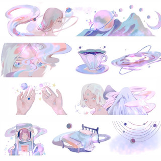 Băng dính washi tape hoạ tiết thiên văn vũ trụ Universe của WEEKTAPE