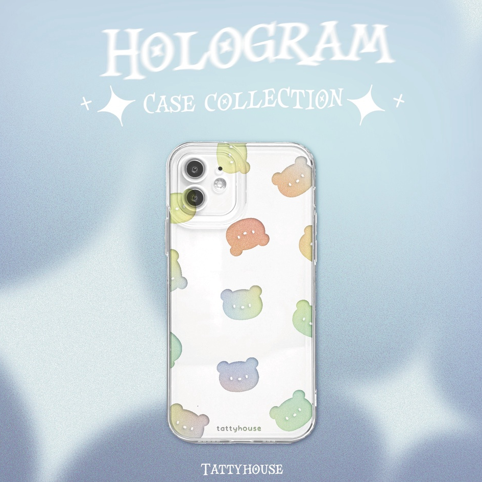 Ốp lưng ip trong hologram hình mặt gấu 7/7p/8/8p/x/xr/xs/11/12/13/pro/max/prm/14/pro/max