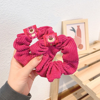 Scunchies gấu dâu - Cột tóc gấu dâu
