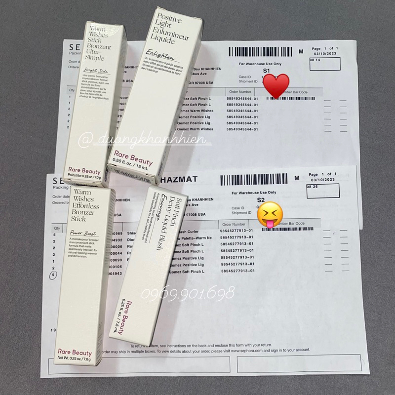 Tạo khối thỏi dạng kem Rare Beauty by Selena Gomez Warm Wishes Effortless Bronzer Sticks