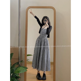 Đầm caro cúp ngực Korea [HÌNH THẬT SHOP CHỤP]