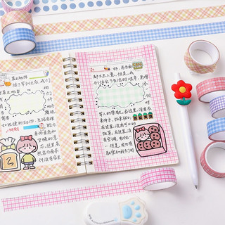 Washi Tape Cuộn Băng Dính Washi Hoạ Tiết Caro