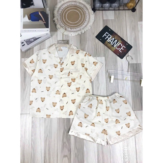 [THANH LÝ] Bộ đồ ngủ Pijama dễ thương chất liệu Lụa mango