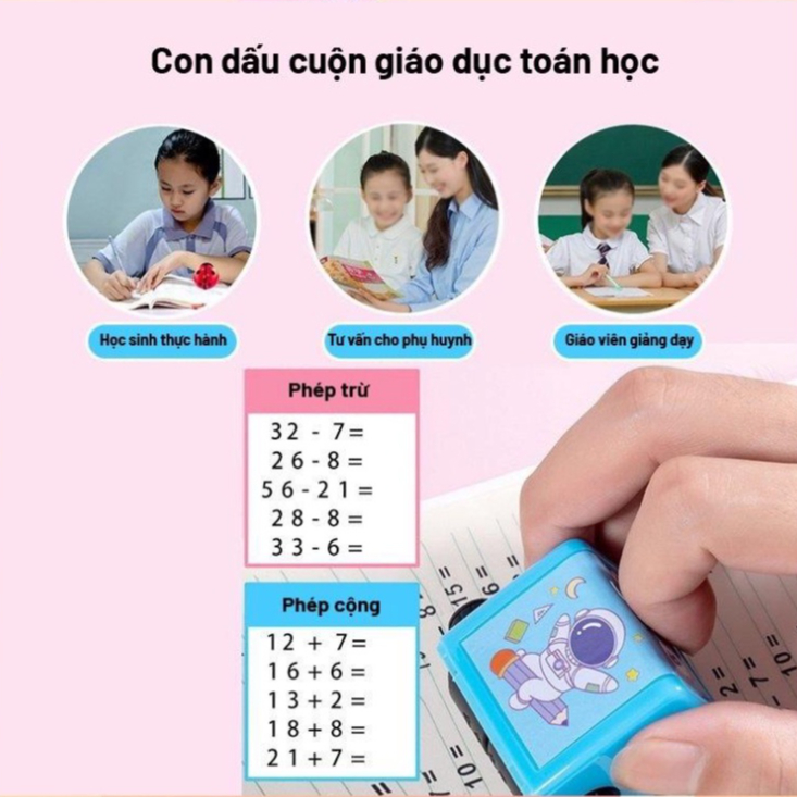 Máy In Tạo Phép Tính Cộng Trừ Nhân Chia Tiện Lợi - Con Lăn Tạo Phép Tính Cực Kỳ Đơn Giản Cho Bé