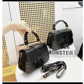 Túi xách nữ nhiều ngăn đeo chéo đeo vai thời trang vân da cá sấu 497