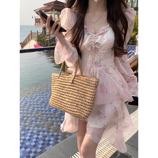 New arrivals 2024 ByAnne🌸Đầm xoè voan hoa nhí tiểu thư công chúa xinh xắn nhẹ nhàng|Váy bánh bèo khoét vai vintage retro