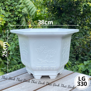   5 Cái  Chậu Nhựa Lục Giác 330  38x25  