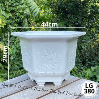   5 Cái  Chậu Nhựa Lục Giác 380  44x29  