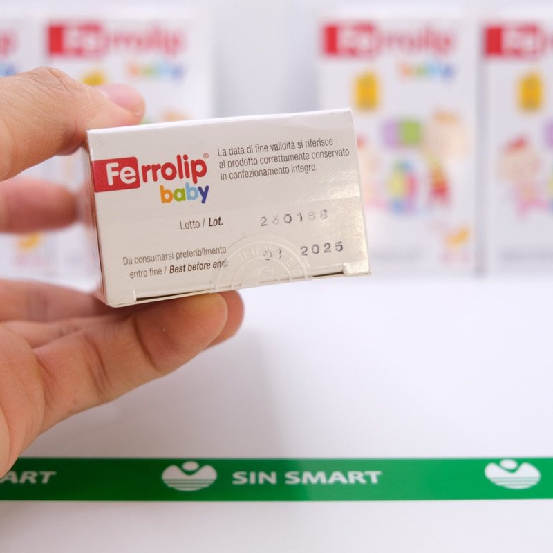Sắt Siro Ferrolip Baby Vị Đào Thơm Ngon Cho Bé Lọ 30ml chính hãng