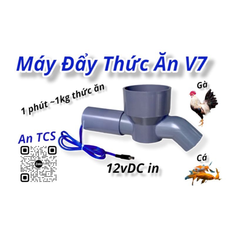 Máy cho cá gà pet ăn V7