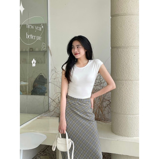 Áo thun croptop trơn cổ tròn tay hến the.sweaterweather TSW (ảnh thật)